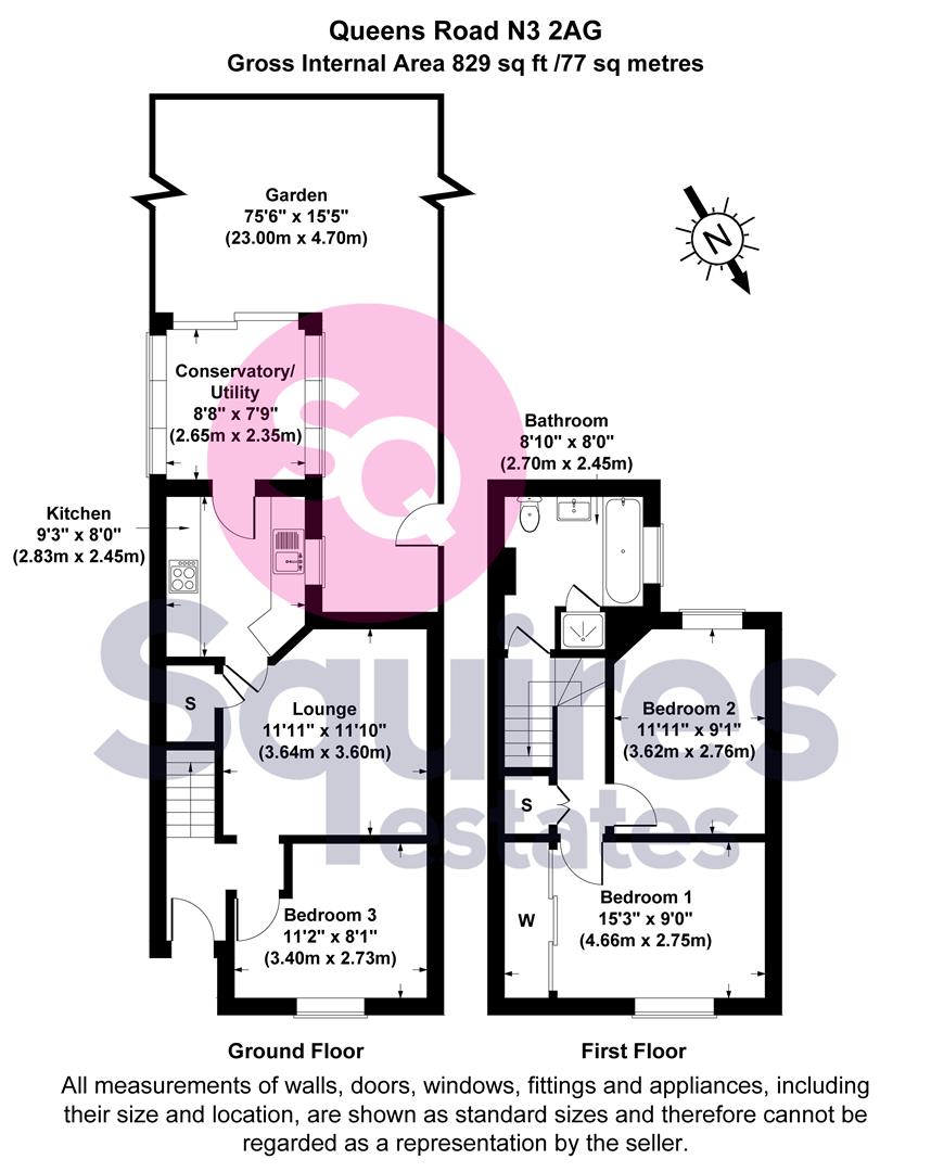 Floorplan for Queens Road, Finchley