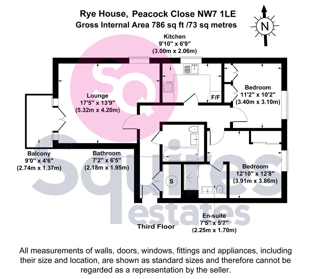 Floorplan for Peacock Close, Mill Hill