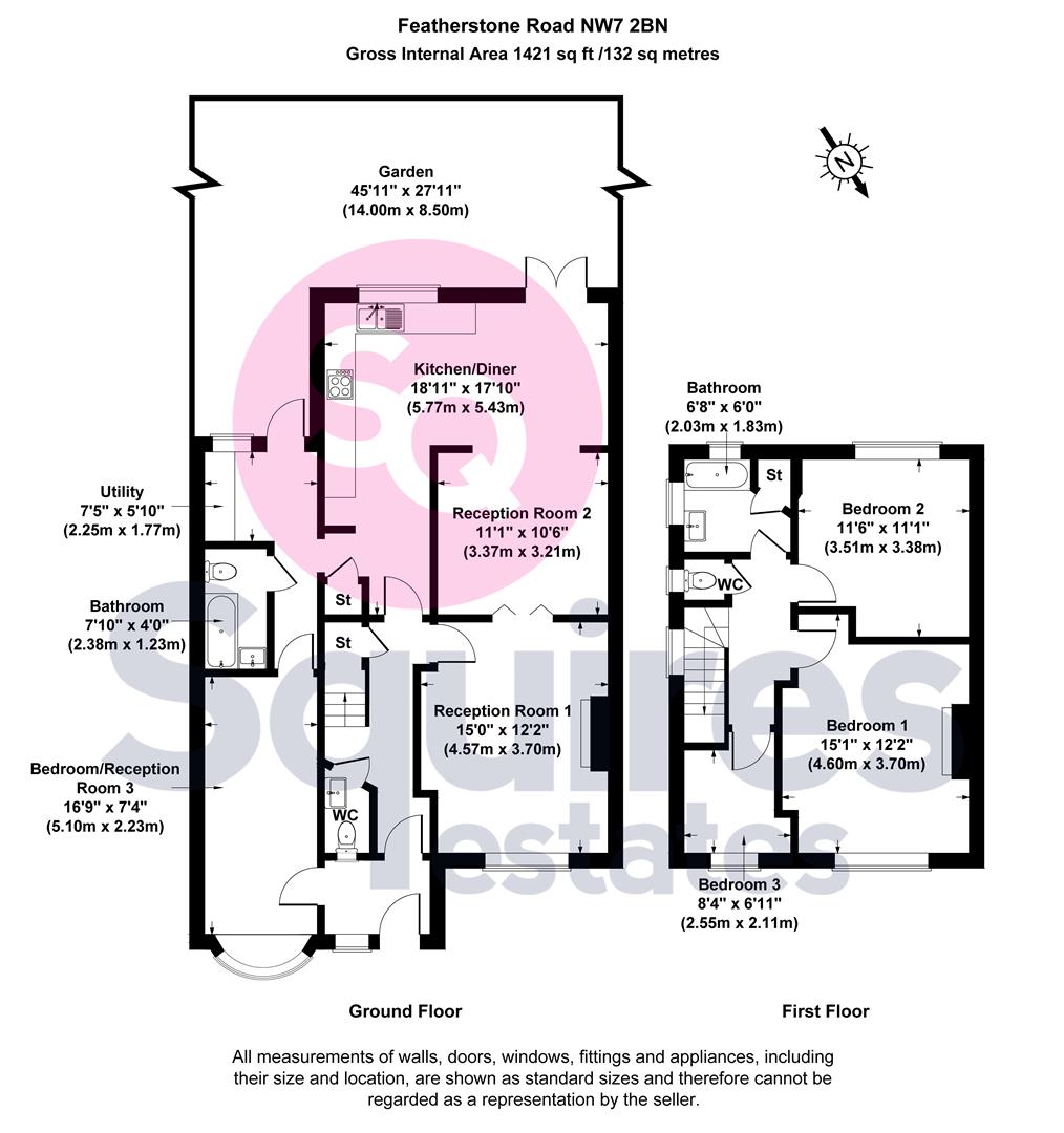 Floorplan for Featherstone Road, Mill Hill