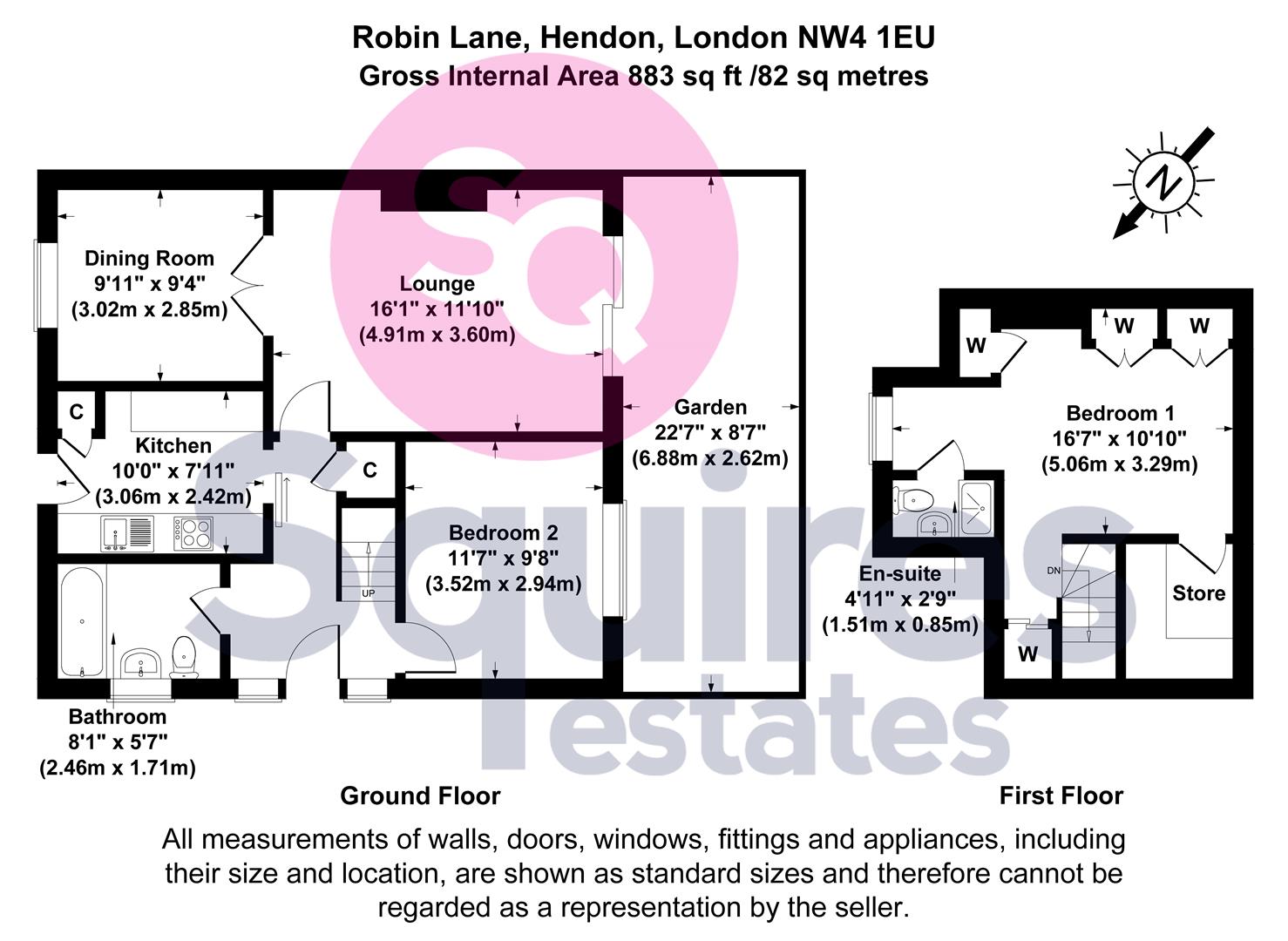 Floorplan for Robin Lane, Hendon, London