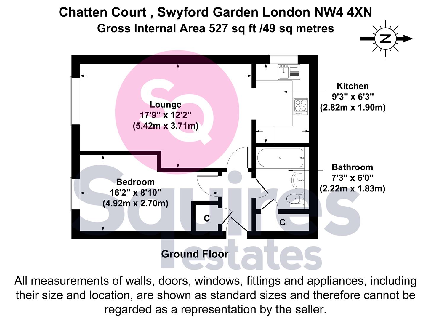Floorplan for Swynford Gardens, Hendon, London