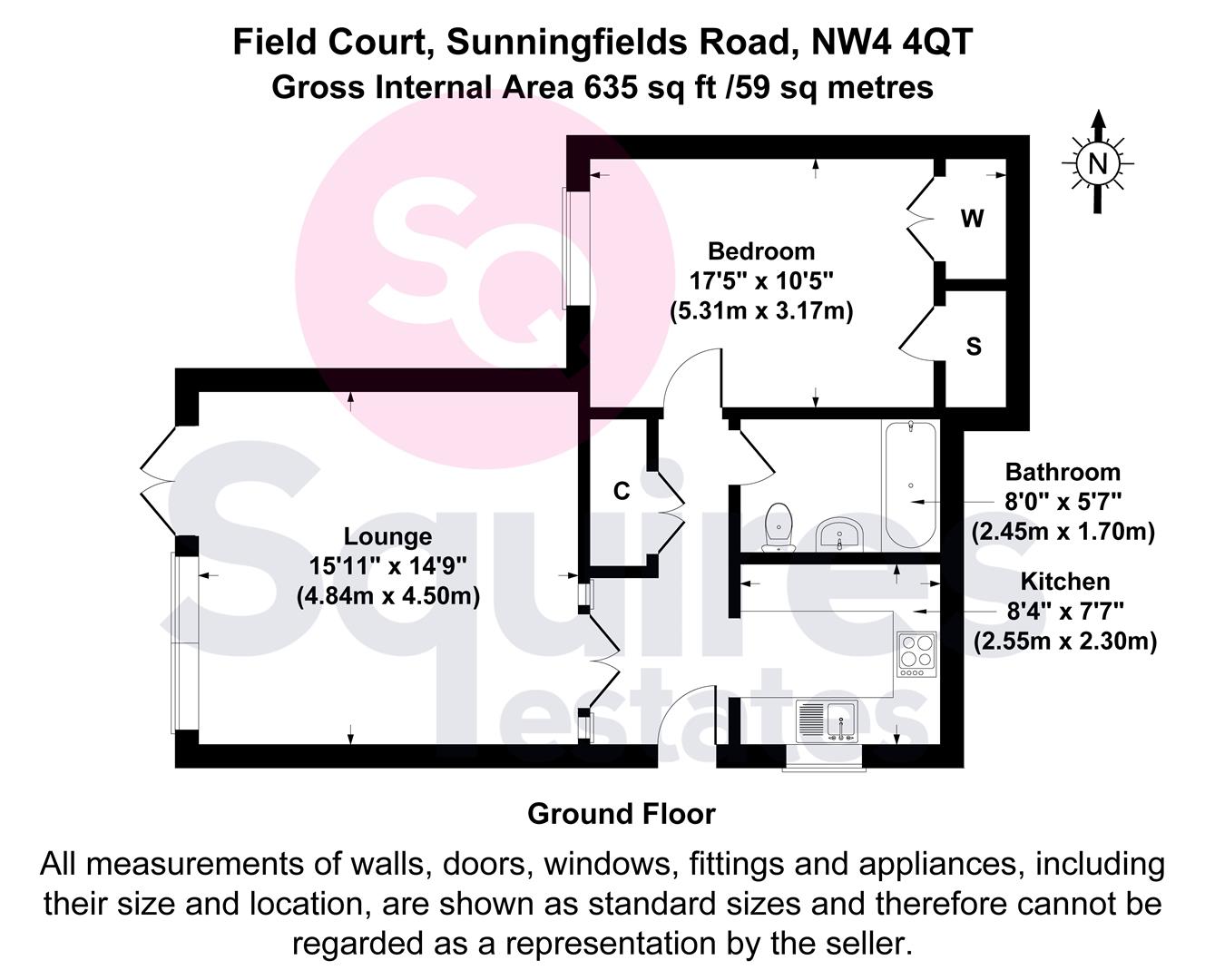 Floorplan for Sunningfields Road, Hendon, London