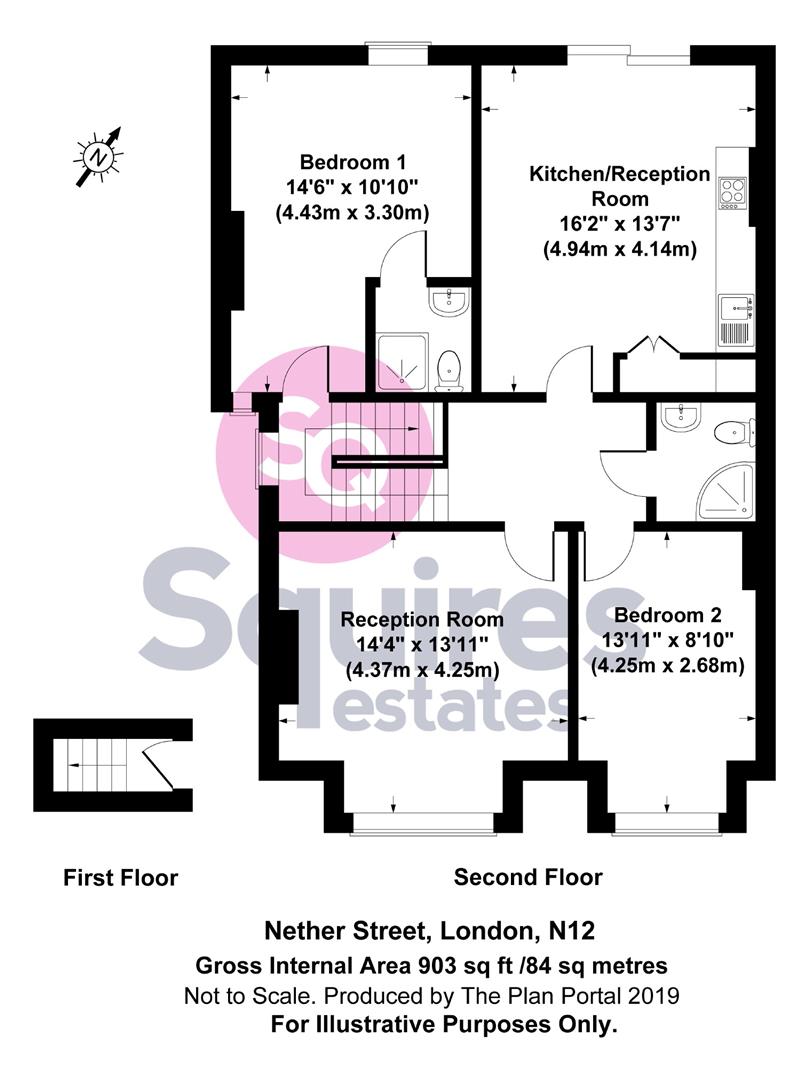 Floorplan for Nether Street, Finchley Central