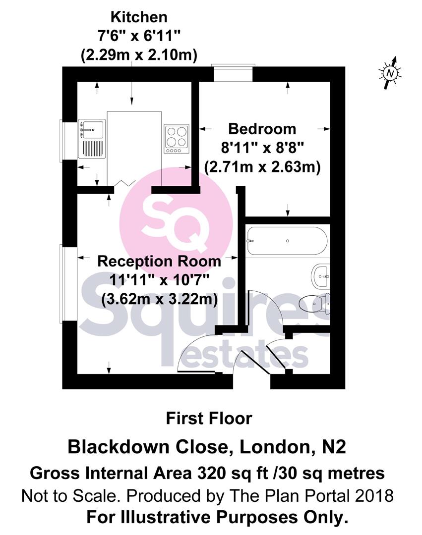 Floorplan for Blackdown Close, East Finchley